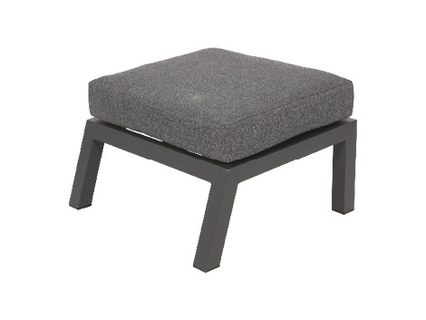 Lesli Living - Voetenbank Down - Grijs - 63x52x27,5cm