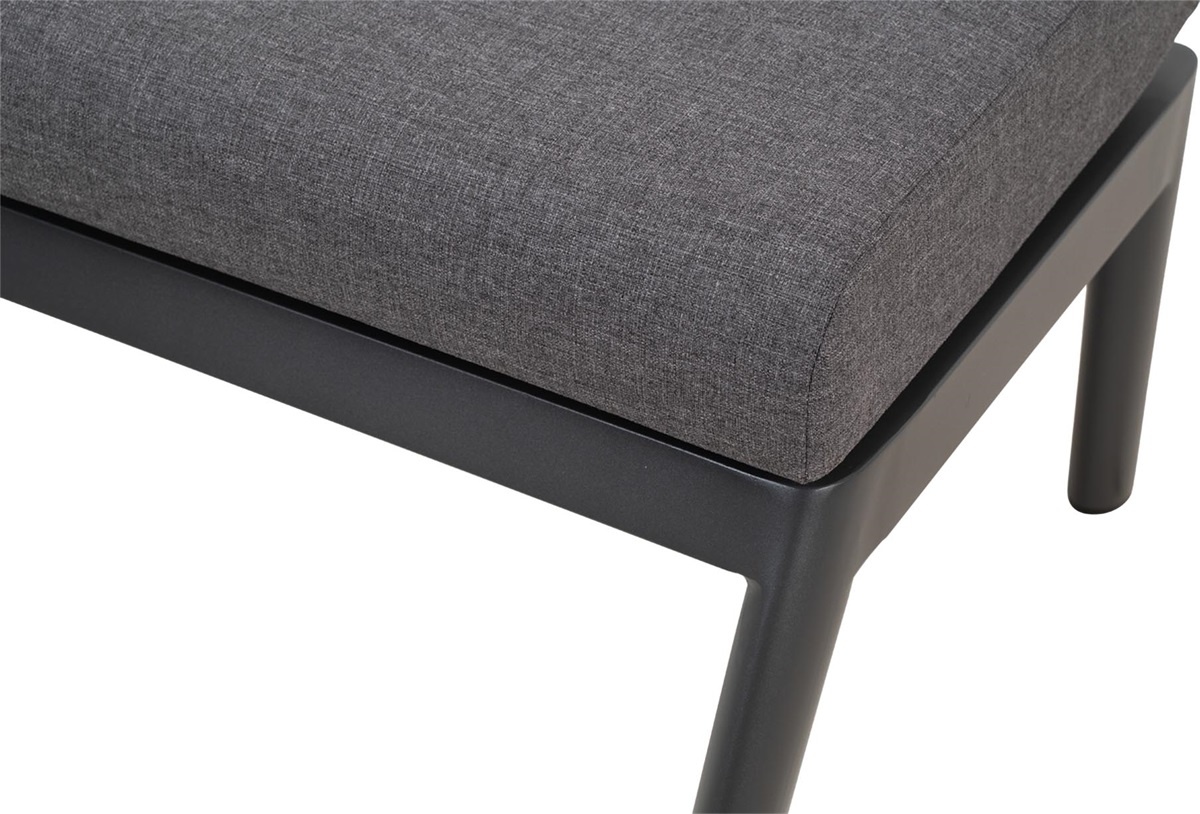 Lesli Living - Voetenbank Florence - Grijs - 58x58x30,5cm