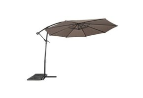 Lesli Living - Push-up parasol Gemini - Taupe - Ø300cm