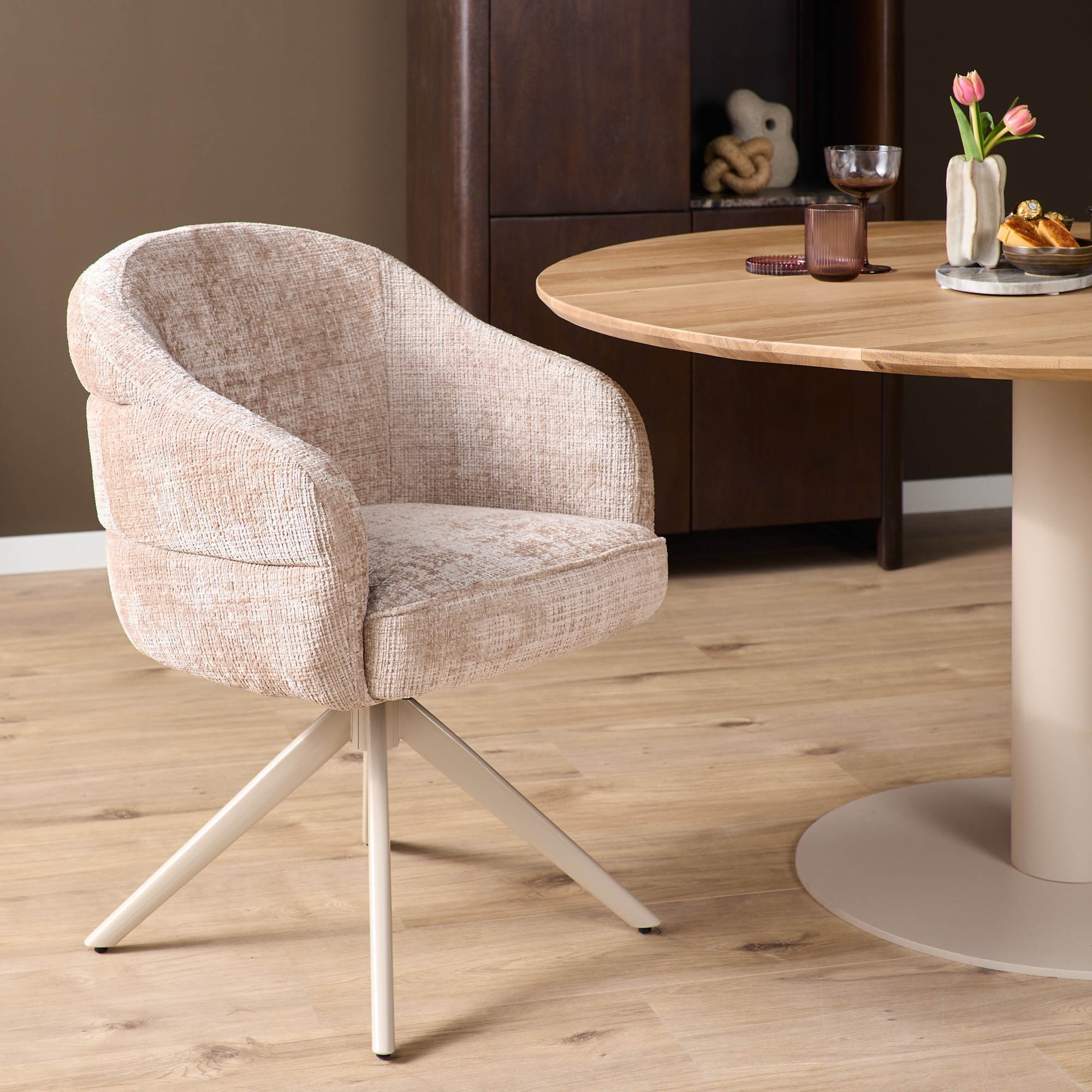 Starfurn - Eetkamerstoel - Beige - 65x64x83 cm