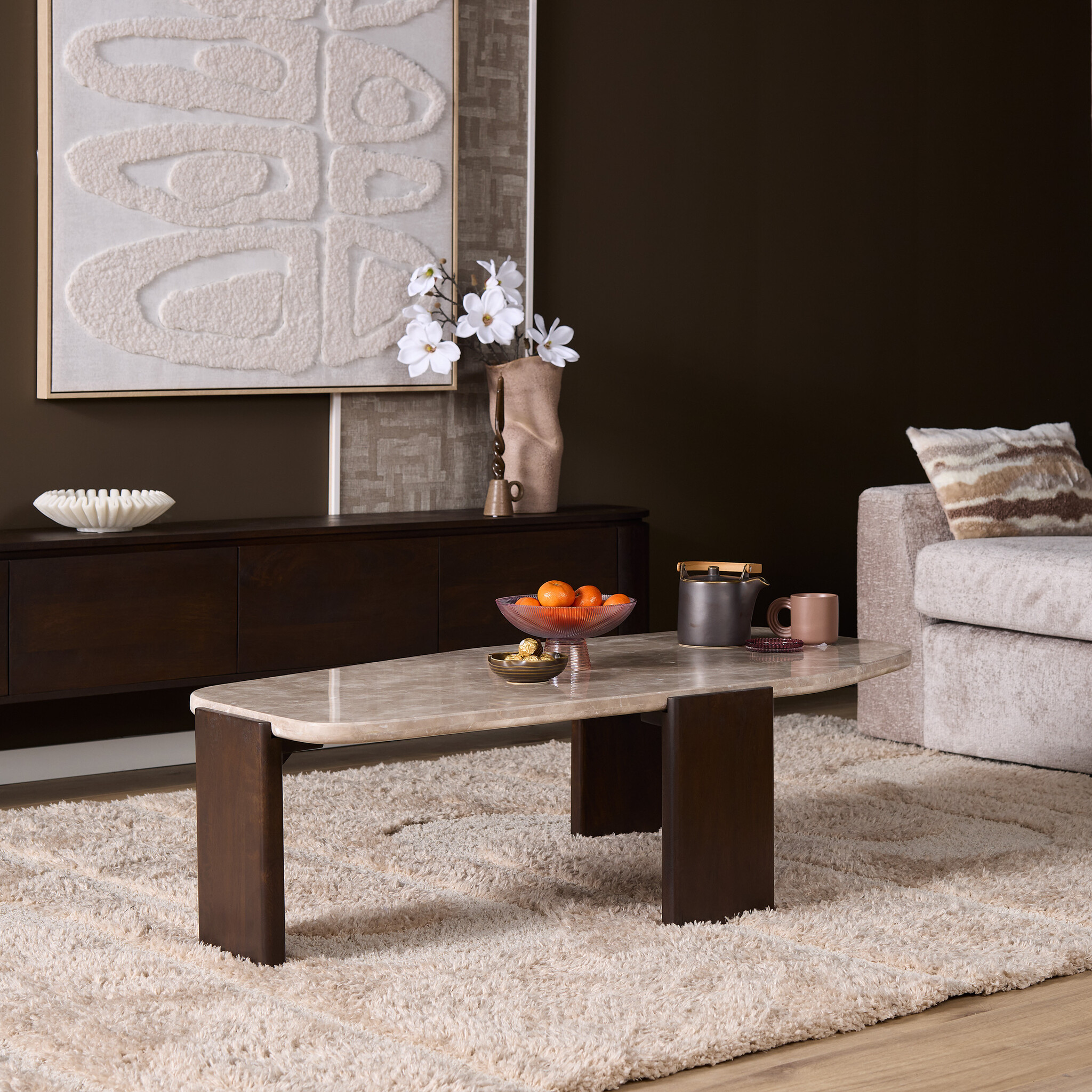 Starfurn - Salontafel - Bruin - 65x130x37 cm