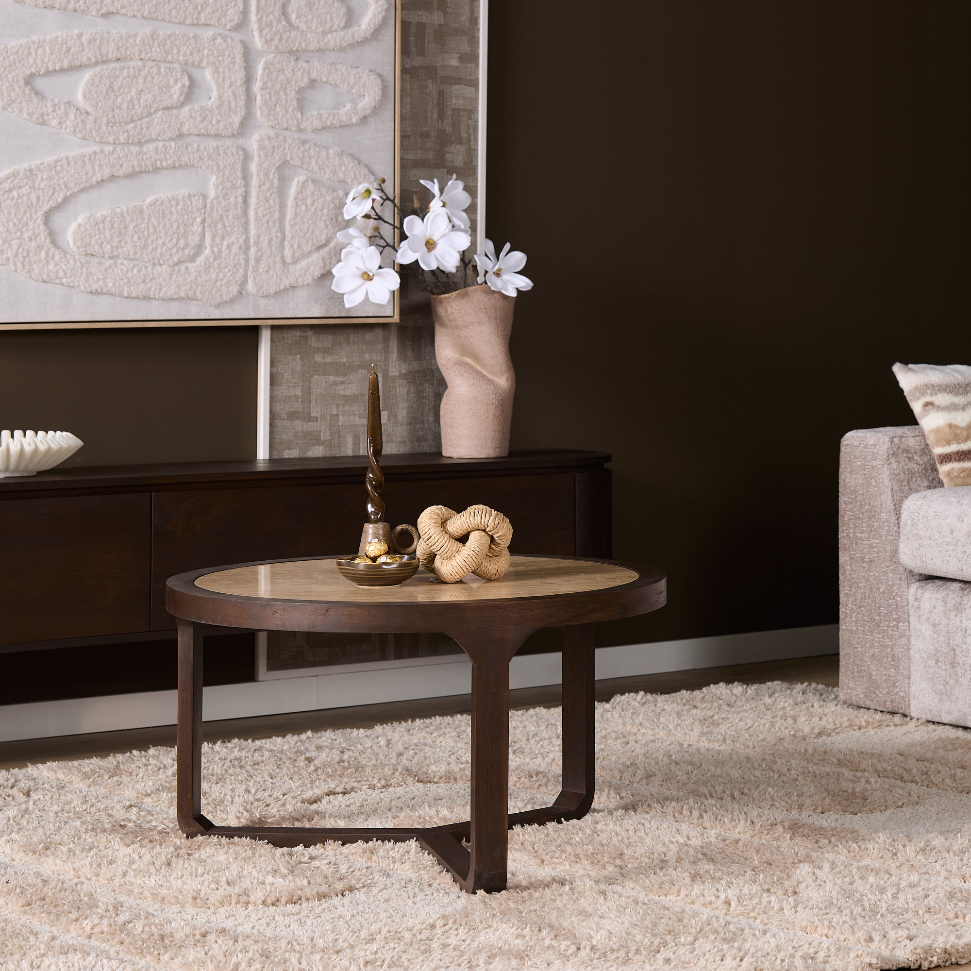 Starfurn - Salontafel - Bruin - 75x75x42 cm