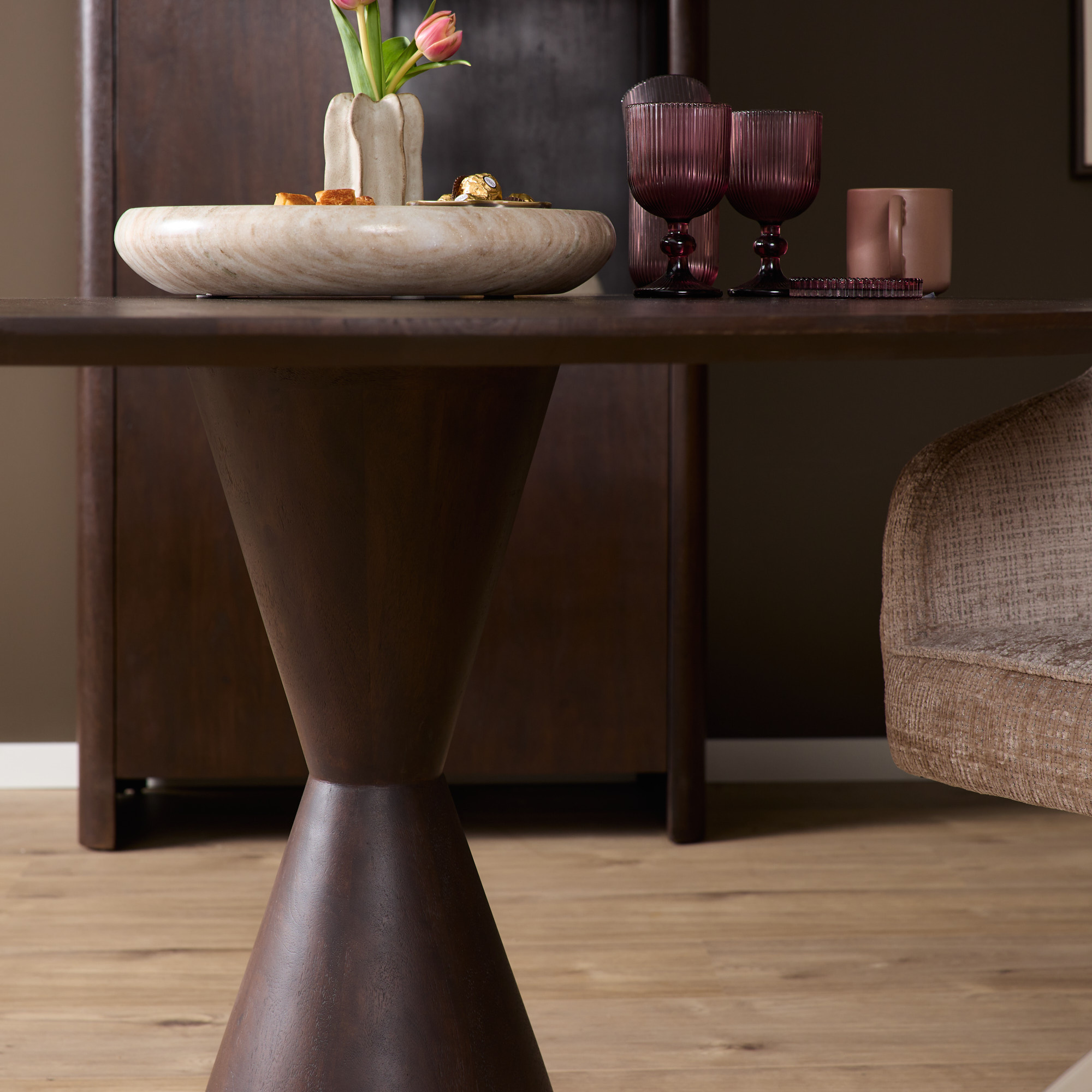 Starfurn - Eettafel Lima - Bruin - 130x130x76cm