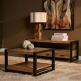 Starfurn - Salontafel Britt - Bruin - 80x80x40 cm