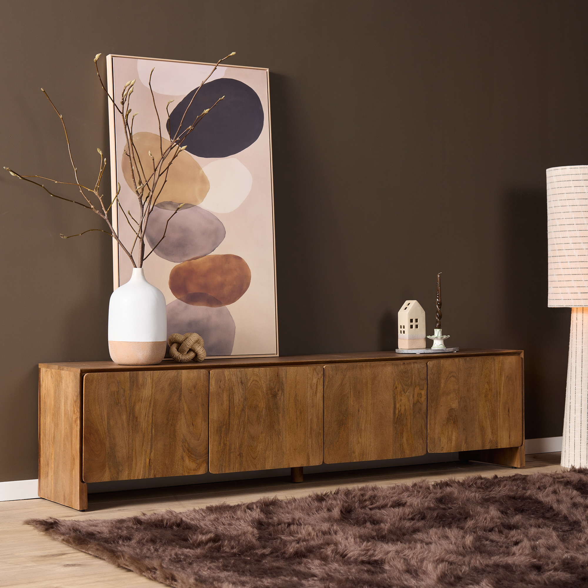 Starfurn - Tv meubel Tense - Bruin - 40x200x50 cm