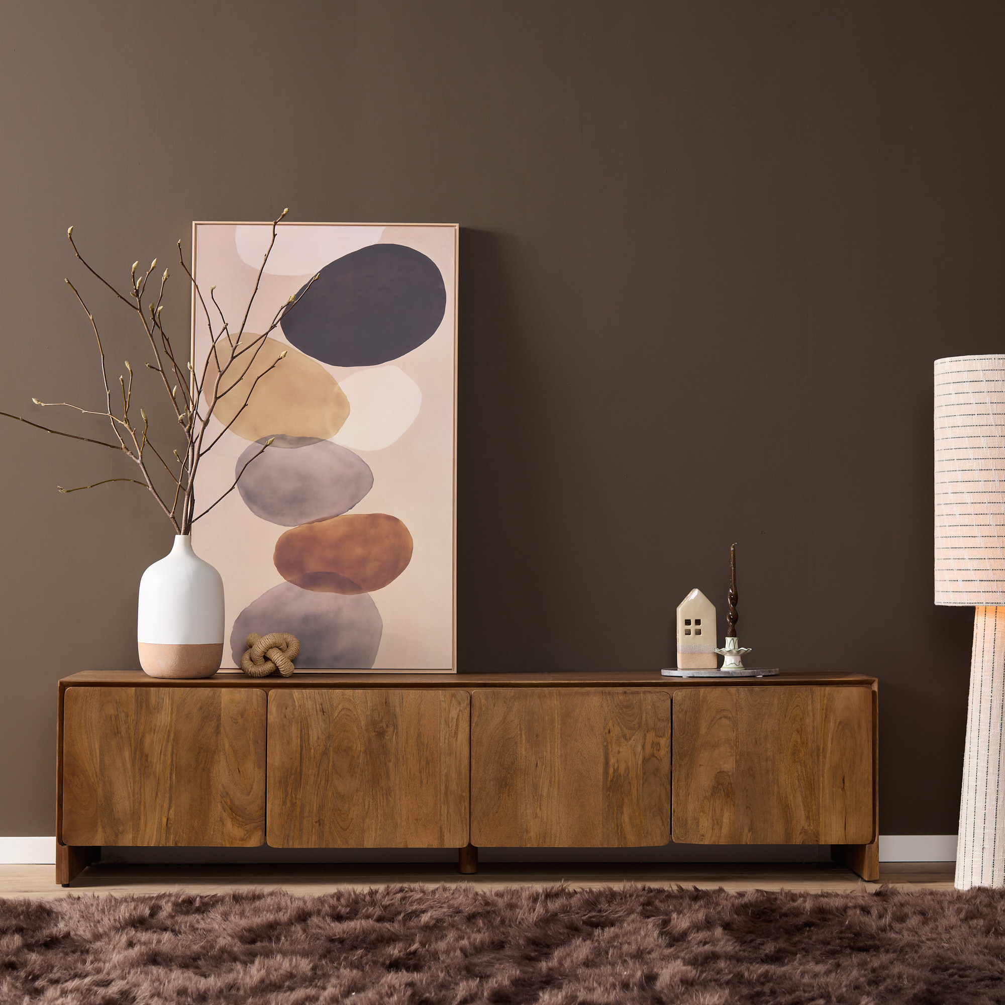 Starfurn - Tv meubel Tense - Bruin - 40x200x50 cm