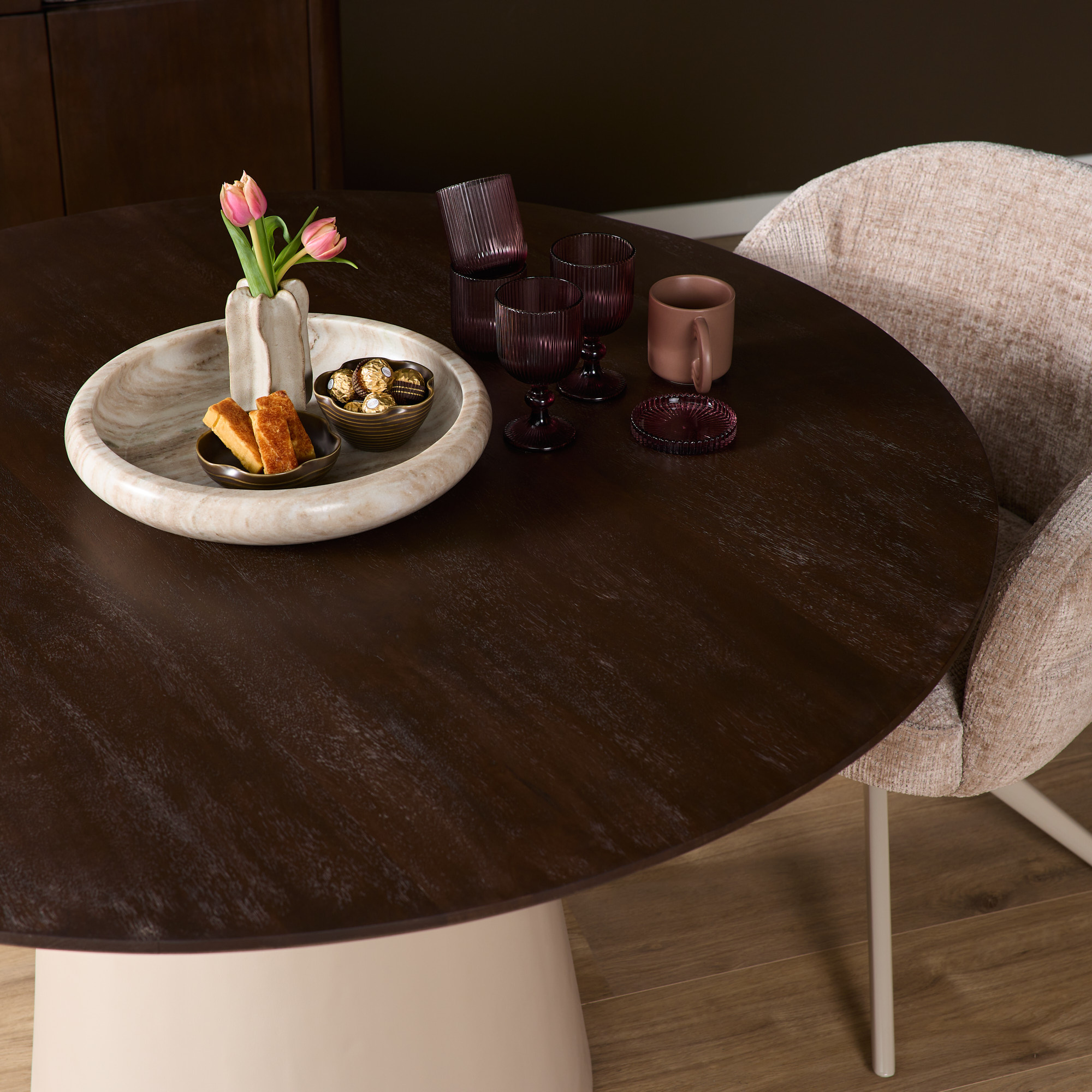 Starfurn - Eettafel Madison - Bruin - 150x150x76 cm