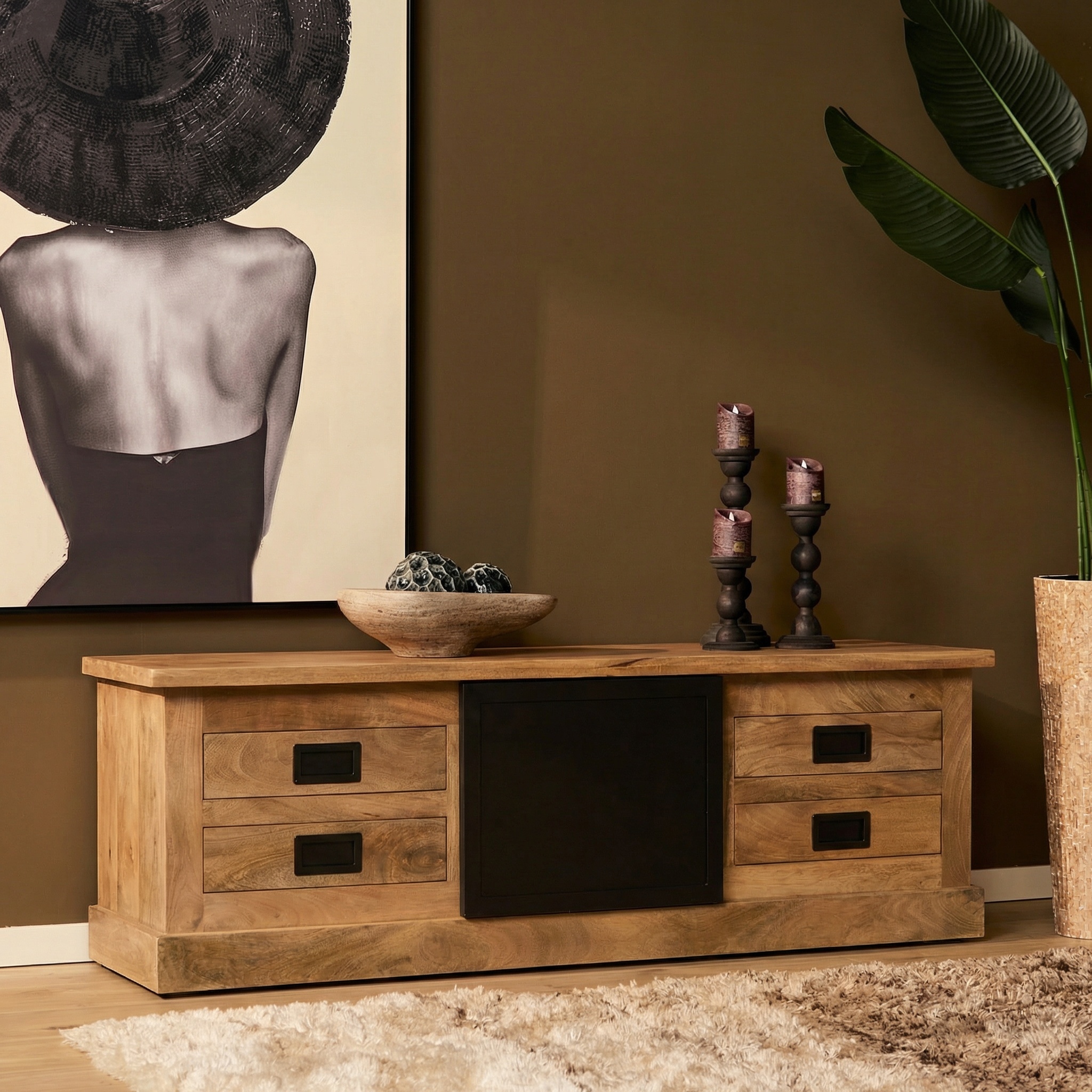 Starfurn - Tv meubel Noa - Bruin - 45x155x50 cm