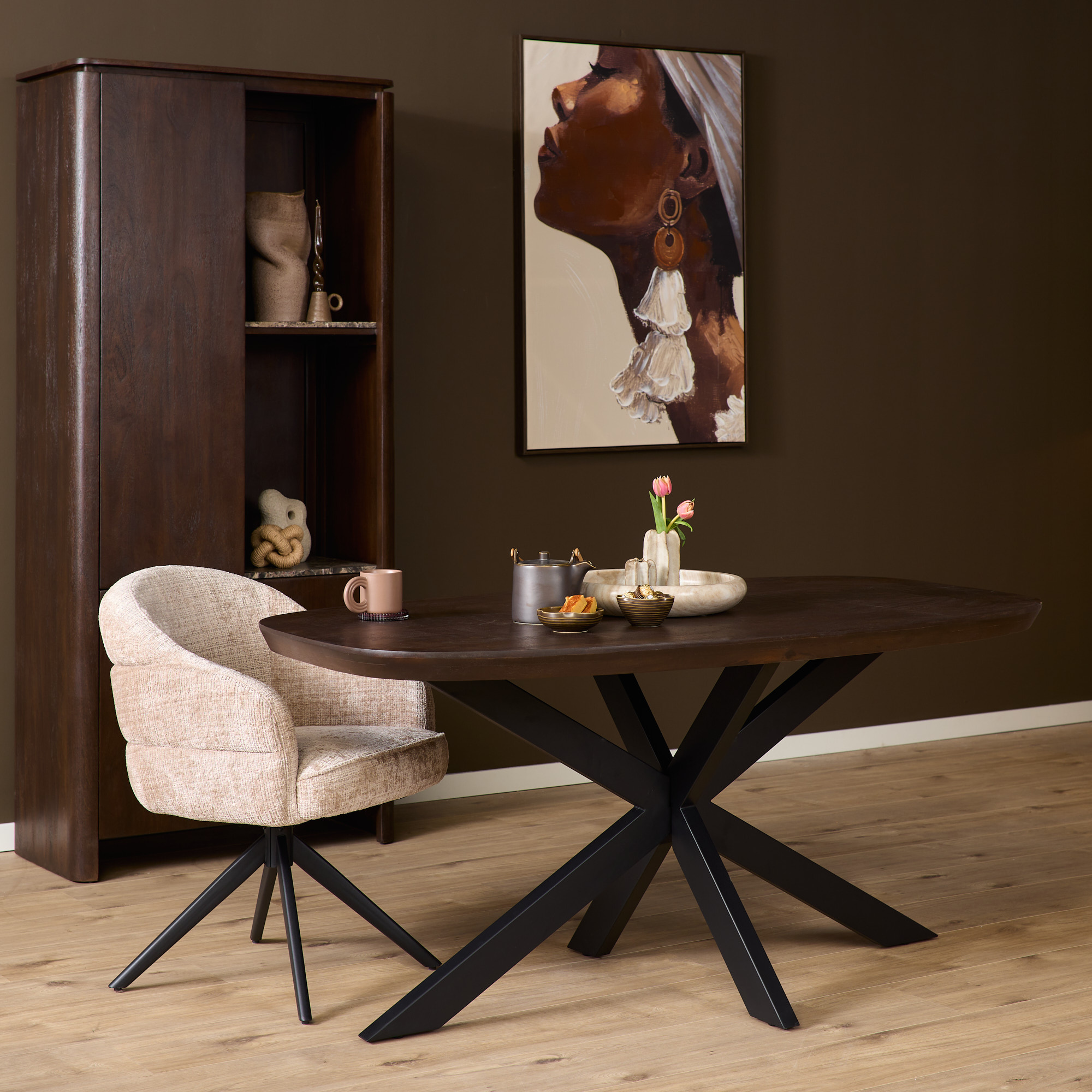 Starfurn - Eettafel Madison - Zwart - 90x160x76 cm