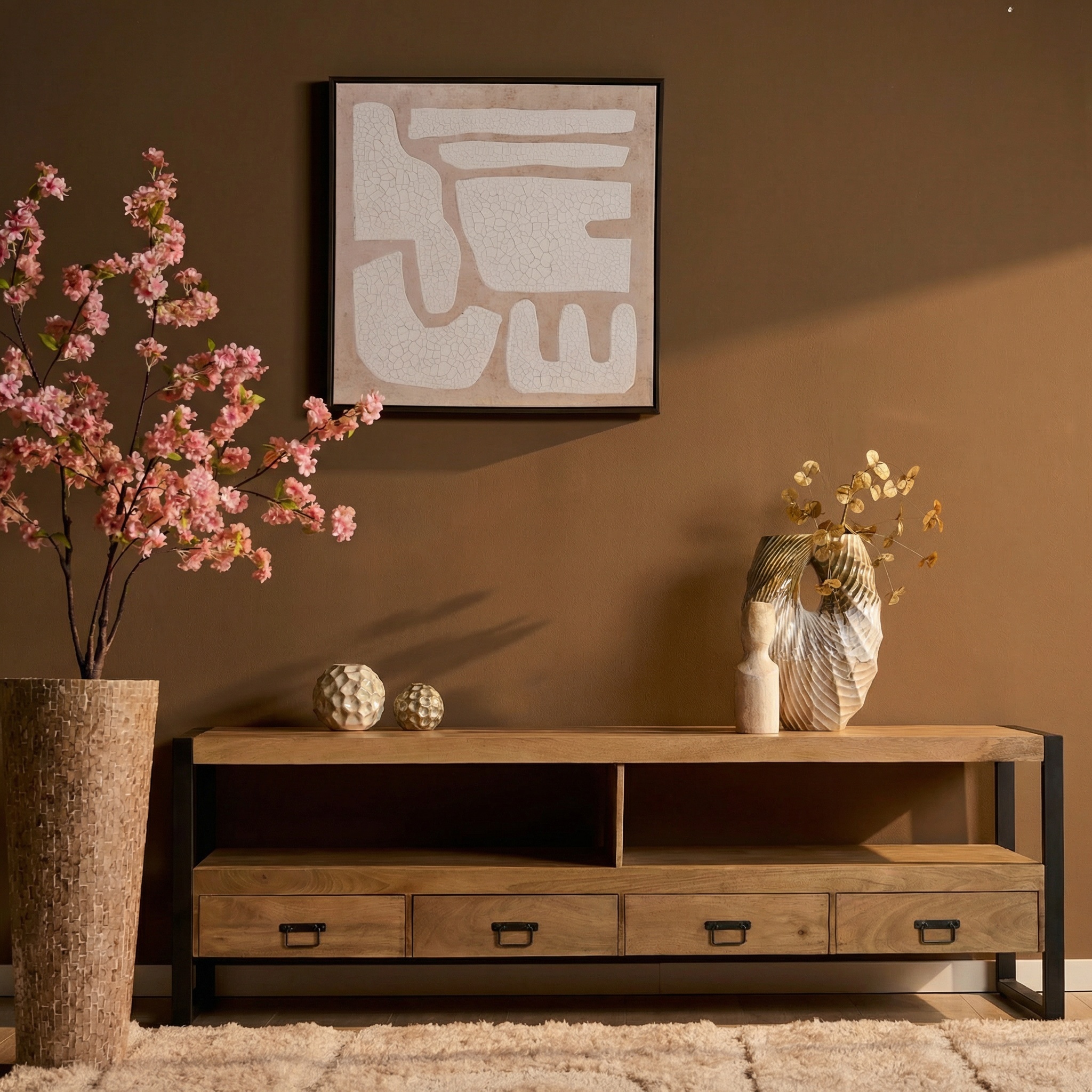Starfurn - Tv meubel Britt - Bruin - 45x220x60 cm