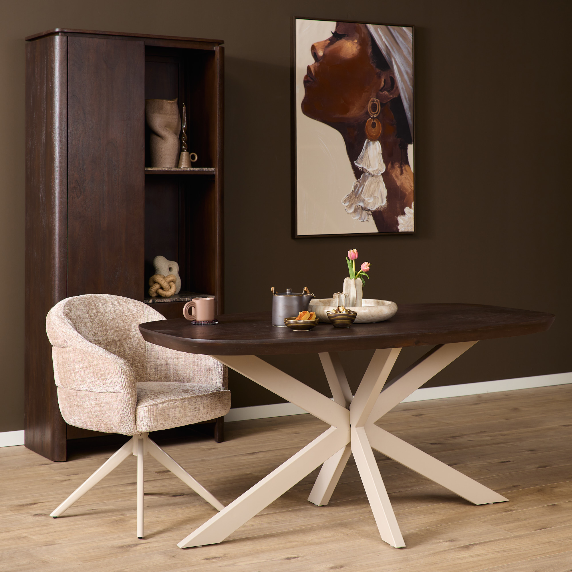Starfurn - Eettafel Madison - Bruin - 90x160x76 cm