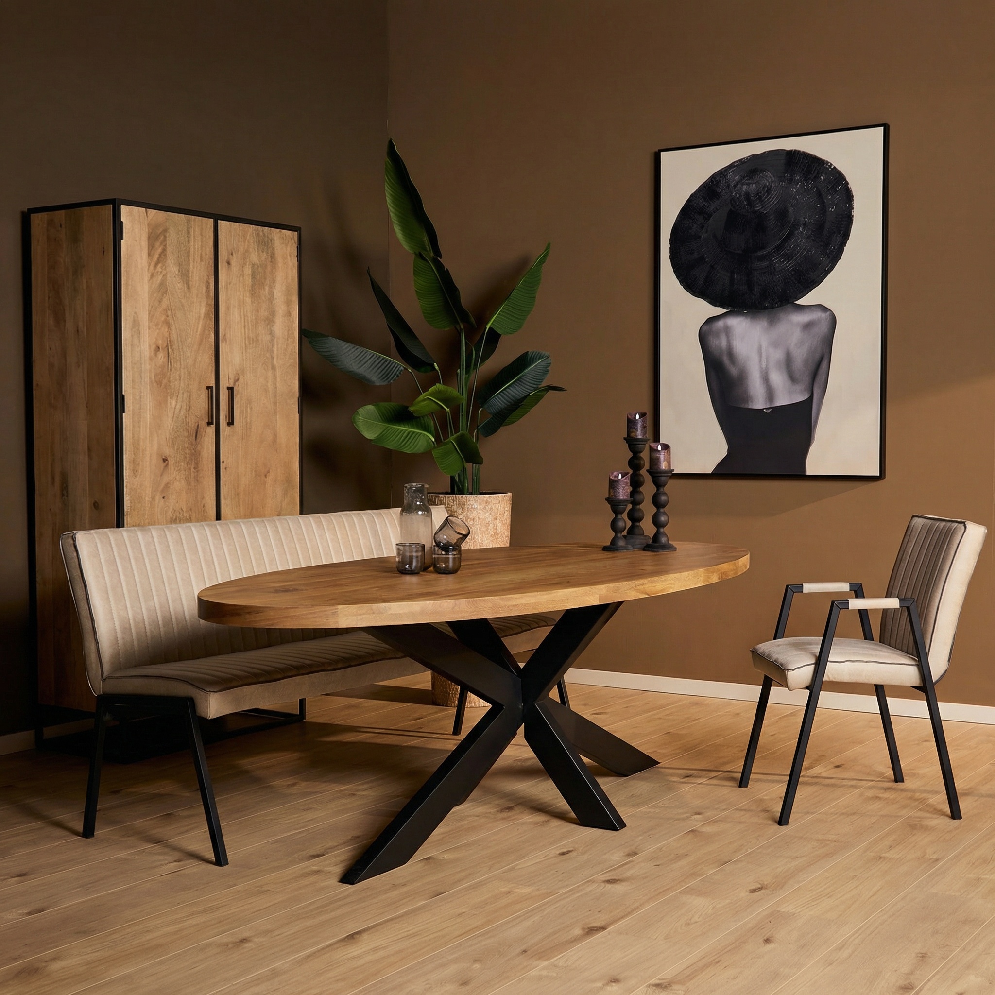 Starfurn - Eettafel Dakota - Bruin - 90x160x76 cm