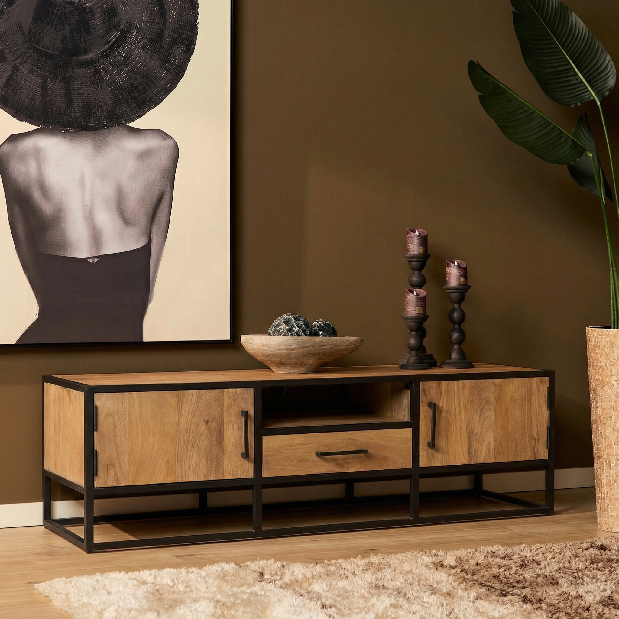 Starfurn - Tv meubel Dakota - Bruin - 45x180x50 cm