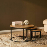 Starfurn - Salontafel Dakota - Bruin - 70x70x45 cm