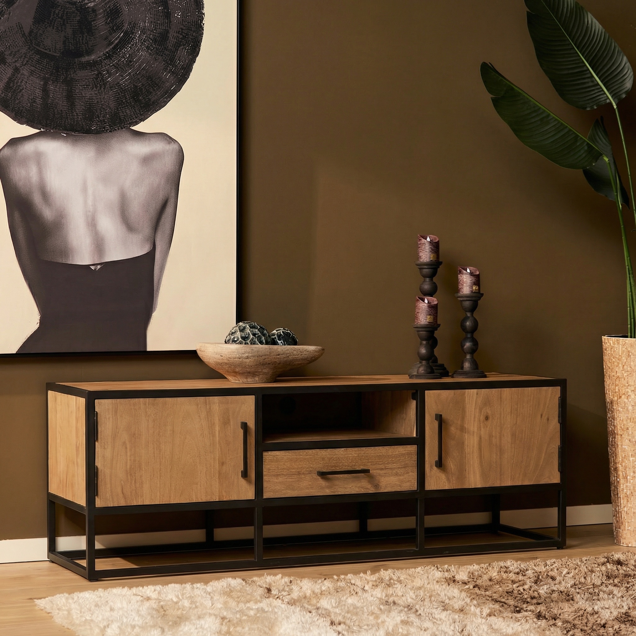 Starfurn - Tv meubel Dakota - Bruin - 45x145x50 cm