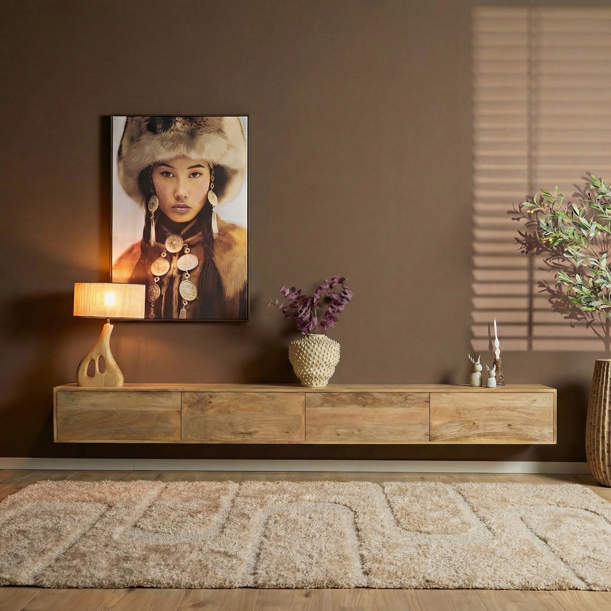 Starfurn - Tv meubel Vision - Bruin - 30x240x35 cm