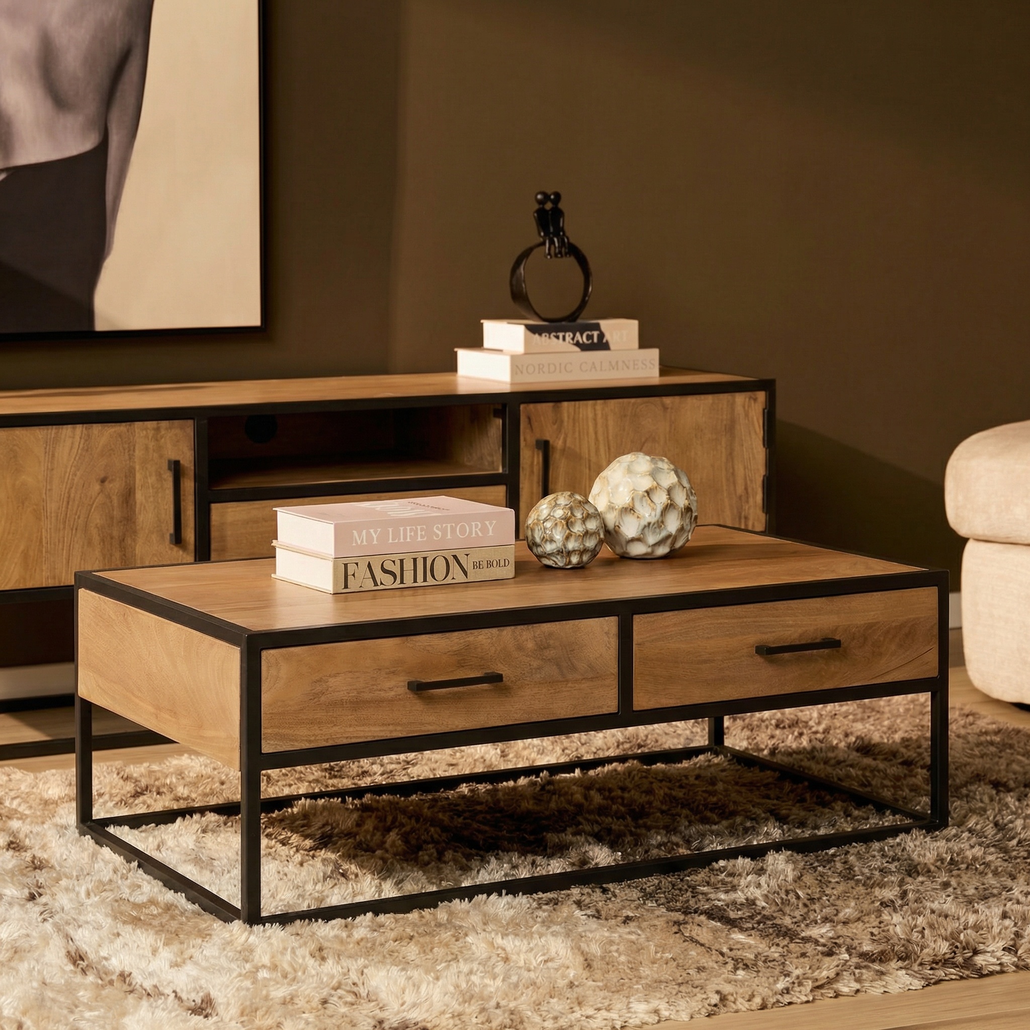 Starfurn - Salontafel Dakota - Bruin - 70x130x40 cm