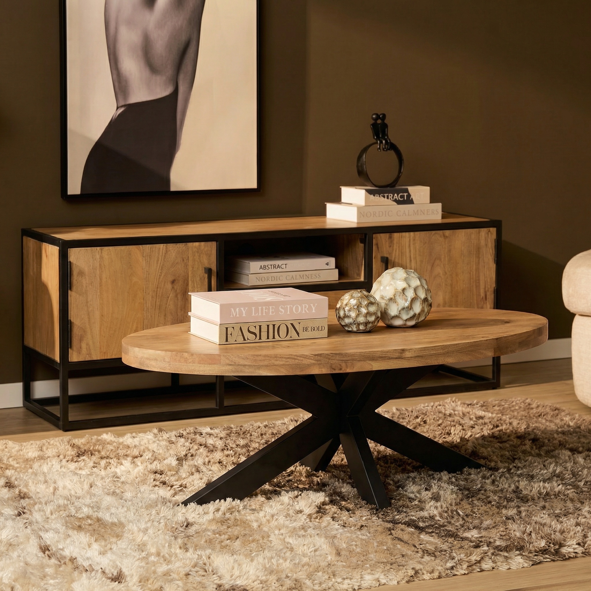 Starfurn - Salontafel Dakota - Bruin - 70x130x40 cm
