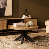 Starfurn - Salontafel Ron - Bruin - 80x80x40 cm