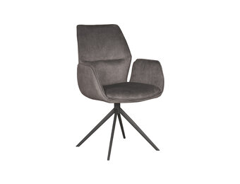 LABEL51 - Eetkamerstoel Mellow - Grijs - 63x58x92cm