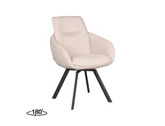 LABEL51 - Eetkamerstoel Beauty - Beige - 63x56x88cm
