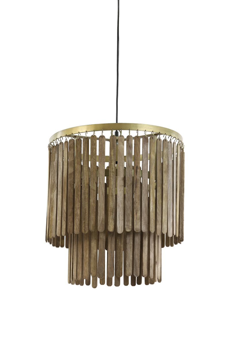Light & Living - Hanglamp GULARO - Bruin - 45x45x43 cm