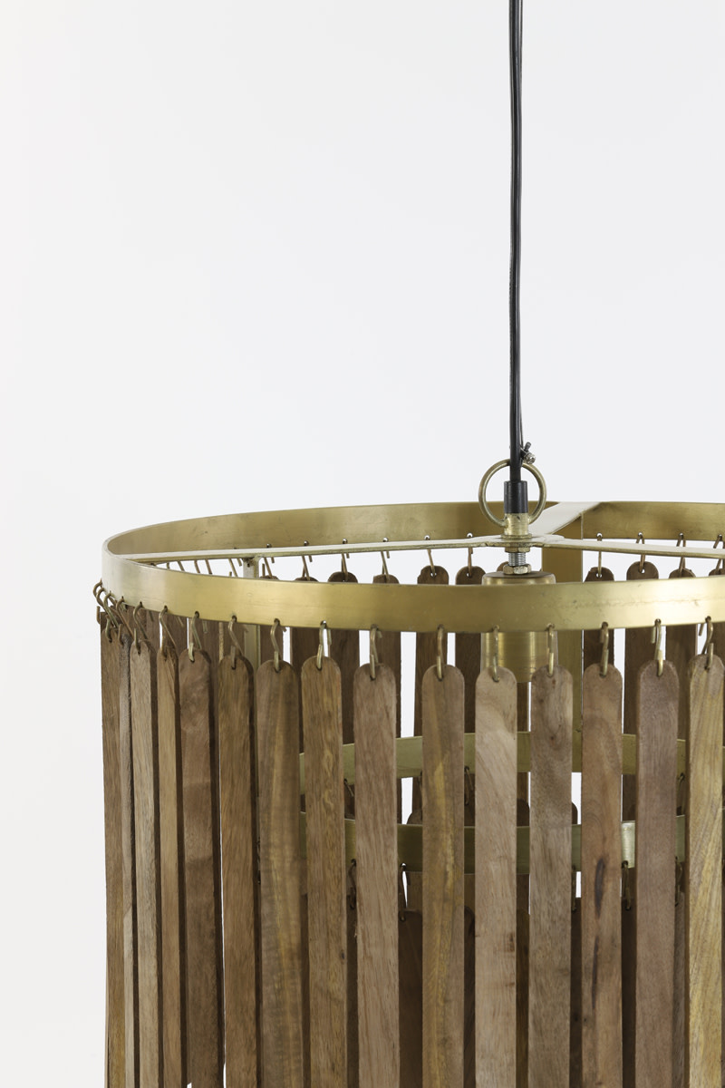 Light & Living - Hanglamp GULARO - Bruin - 45x45x43 cm