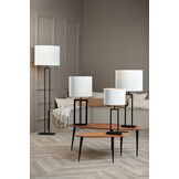 Light & Living - Lampenkap VELOURS - 30x30x21 - Wit