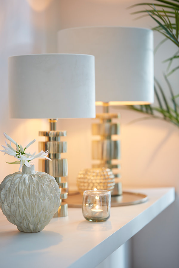 Light & Living - Lampenkap VELOURS - 30x30x21 - Wit