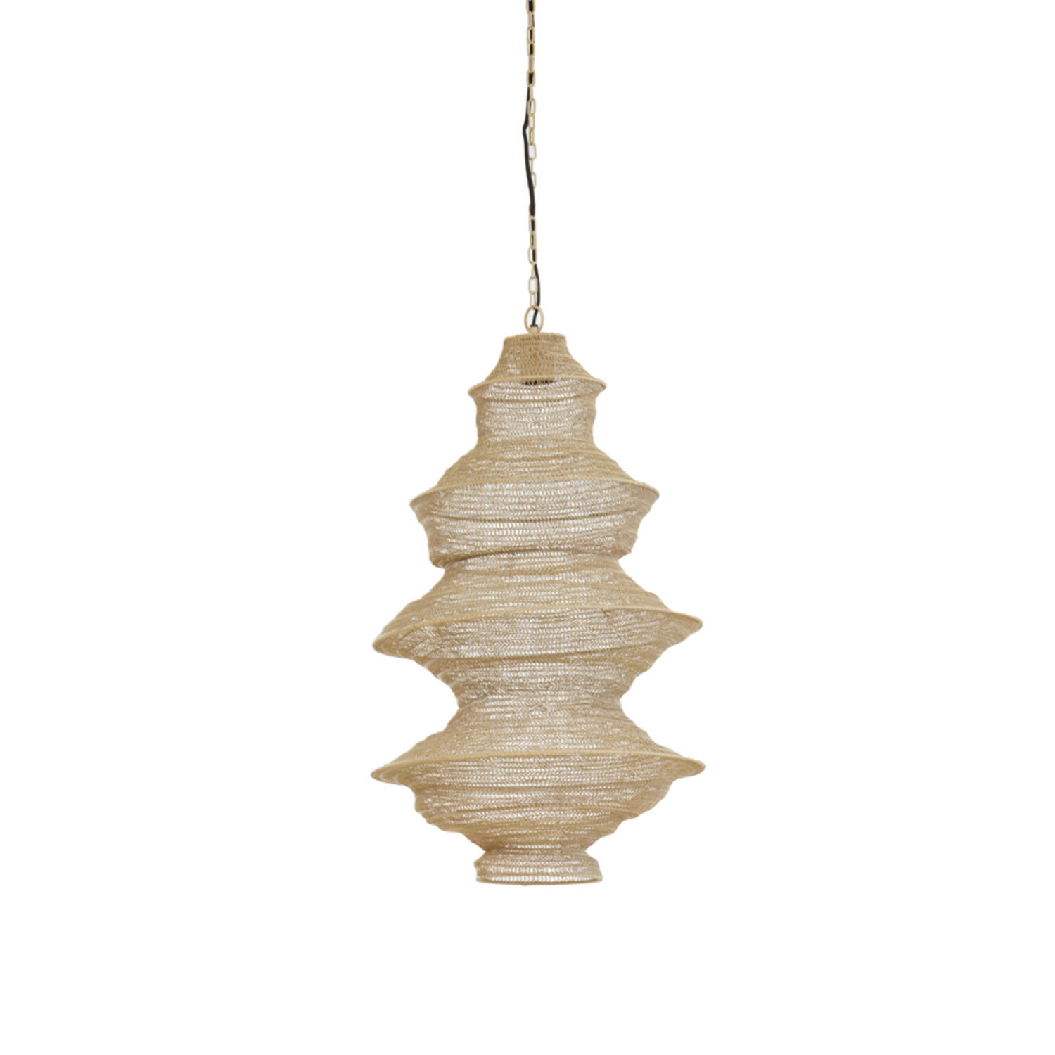 Light & Living - Hanglamp NAKISHA - Bruin - 40x40x70 cm