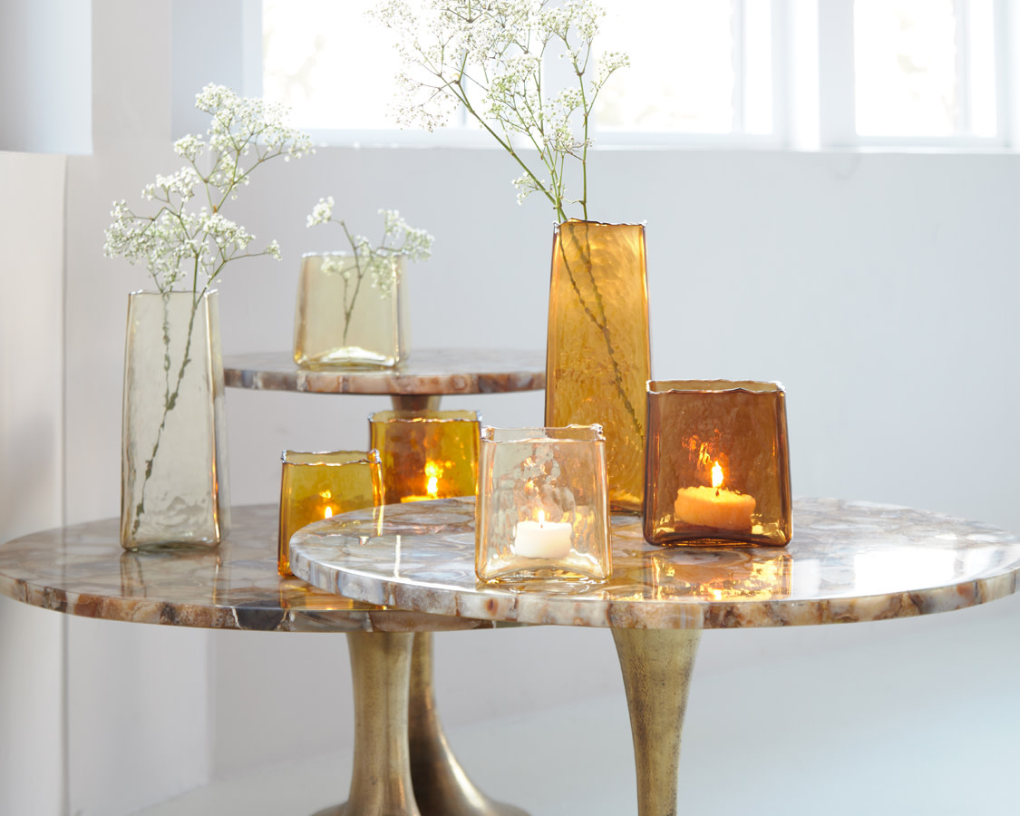 Light & Living - Tafel RICKERD - Geel - 48x48x53 cm