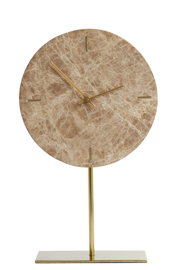 Light & Living - Klok MORENO - Bruin - 25.5x10x42.5 cm