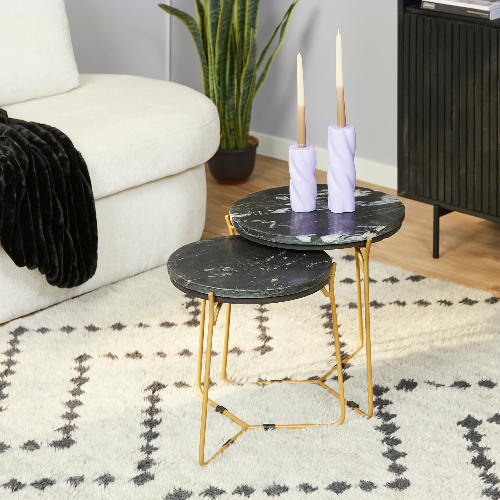 Starfurn - Salontafel Caly - Zwart - 45x45x45 cm