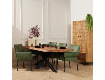 Starfurn - Boomstamtafel Boston - Bruin - 100x220x76 cm