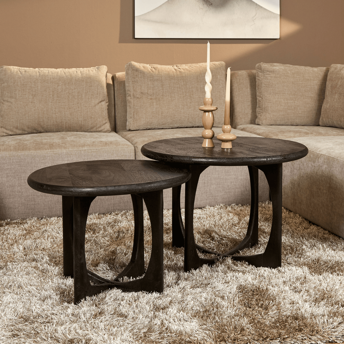 Starfurn - Bijzettafel Lou - Zwart - 60x60x45 cm