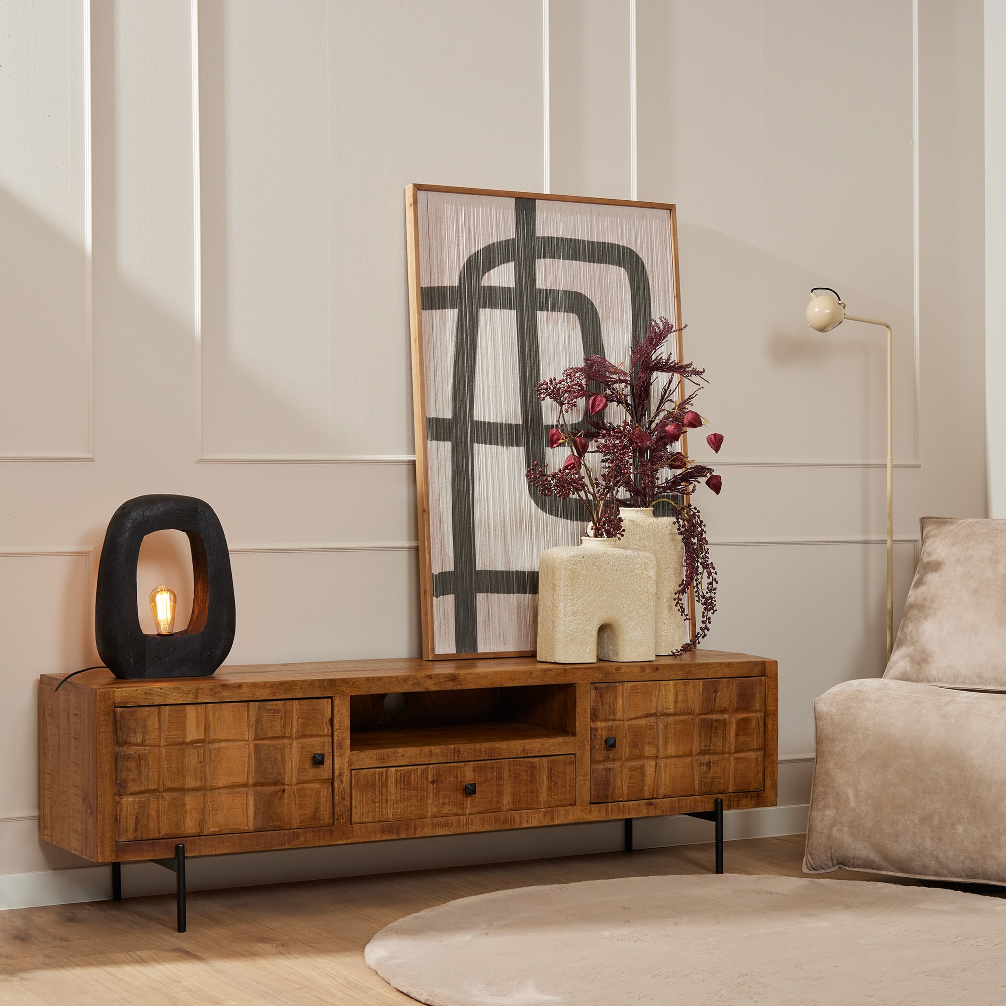 Starfurn - Tv meubel Brandy - Bruin - 40x180x55 cm