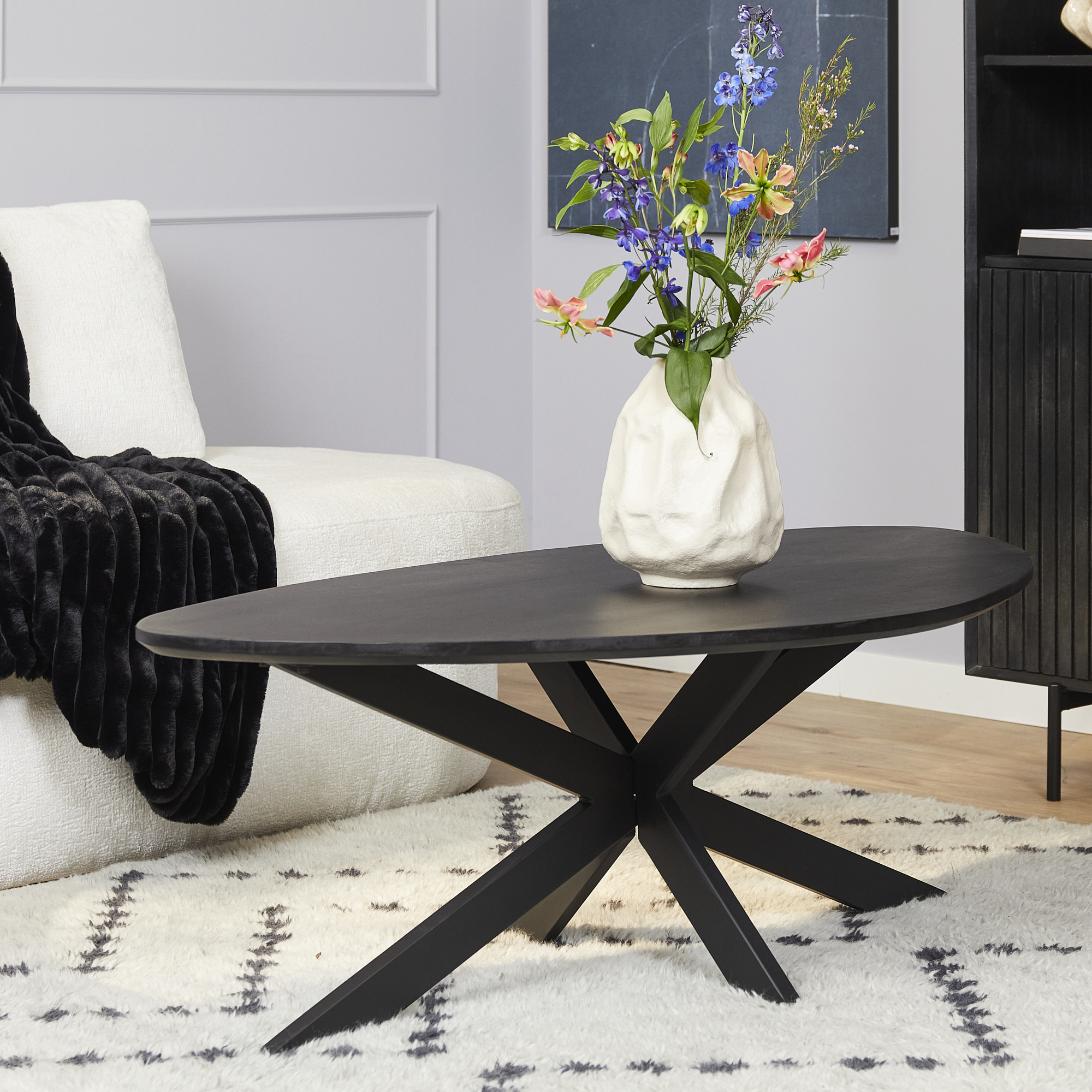 Starfurn - Salontafel New York - Zwart - 70x130x46 cm