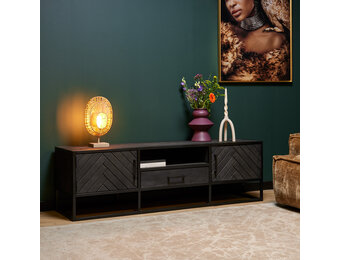 Starfurn - Tv meubel New York - Zwart - 45x165x50 cm