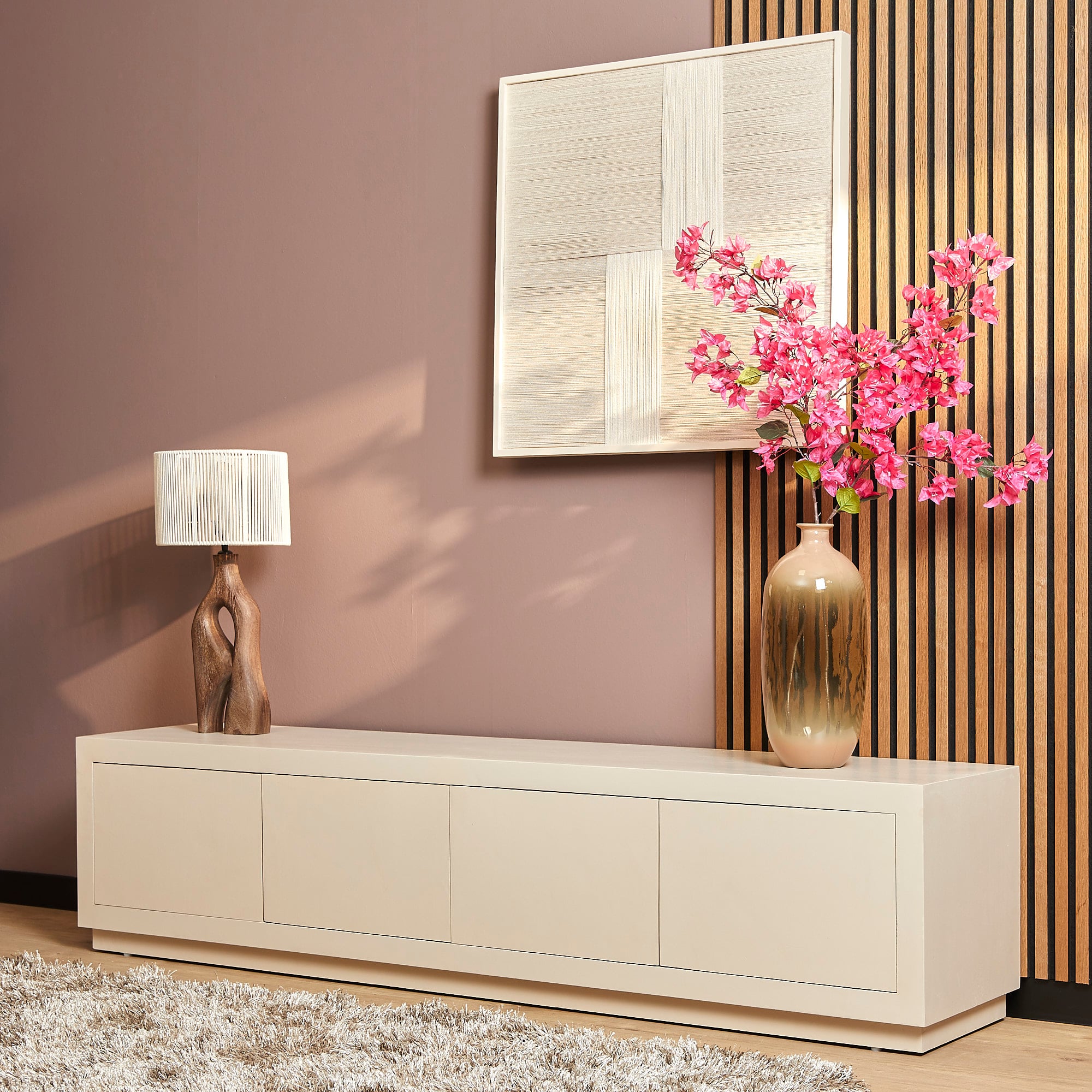 Starfurn - Tv meubel Brussel - Beige - 42x200x46 cm