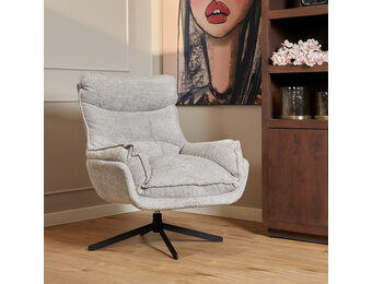 Starfurn - Fauteuil Vera - Grijs - 83x115x59 cm