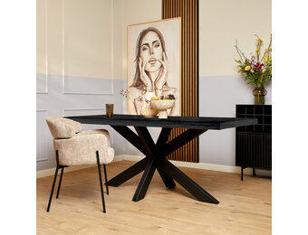 Starfurn - Eettafel Denver - Zwart - 100x200x76 cm