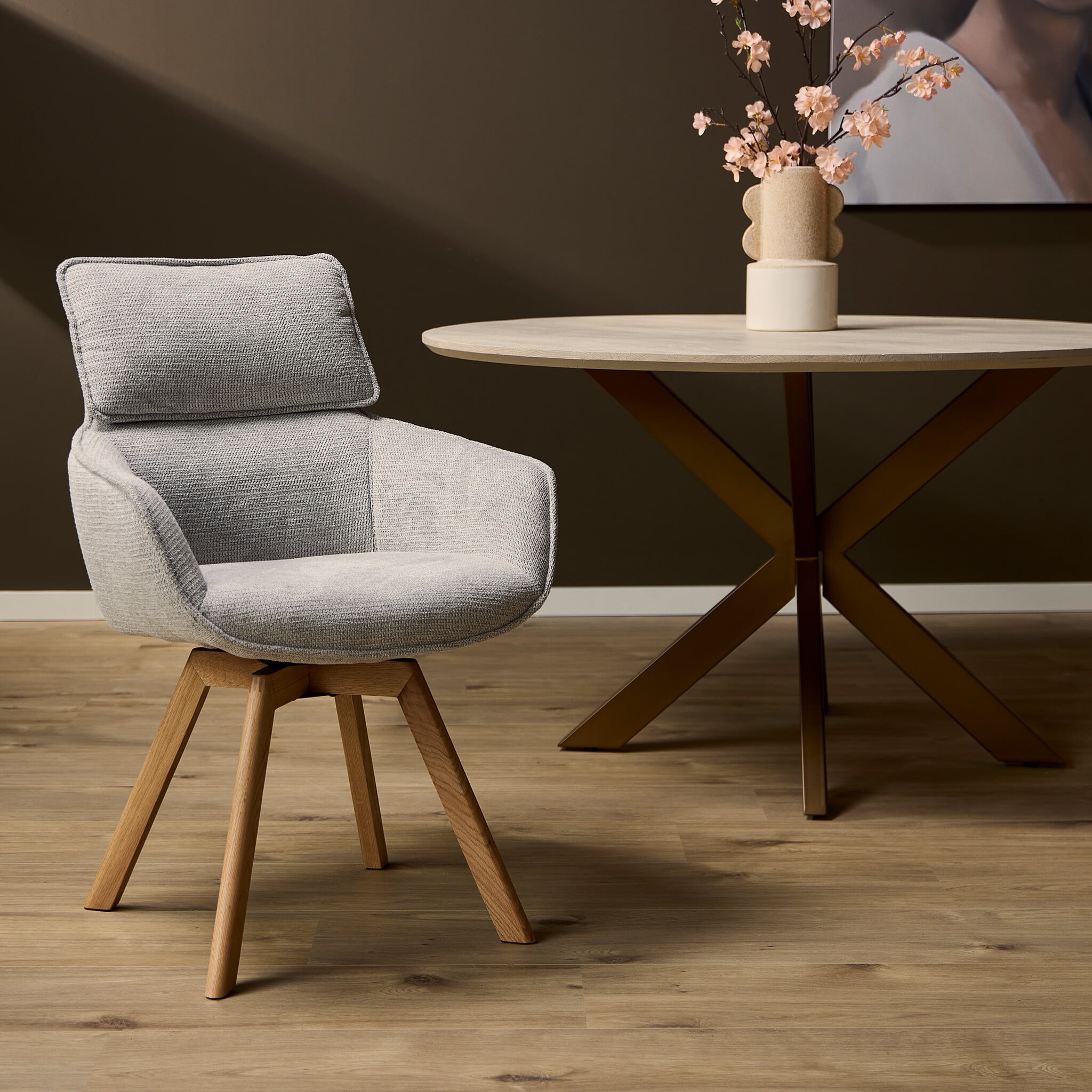Starfurn - Eetkamerstoel Jon - Taupe - 64,5x59x91 cm