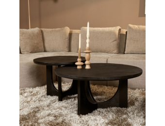 Starfurn - Salontafel Ron - Zwart - 80x80x40 cm