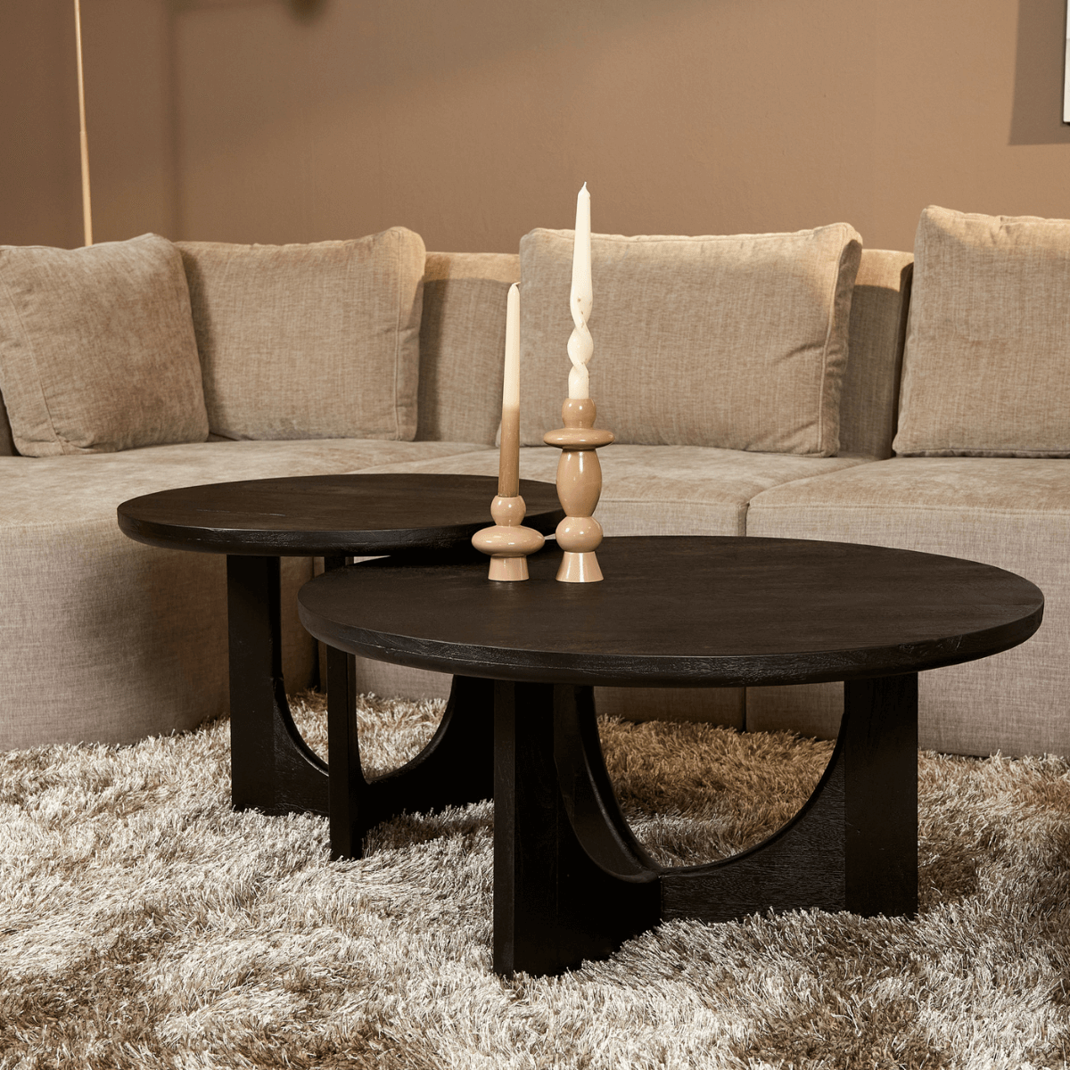 Starfurn - Salontafel Ron - Zwart - 80x80x40 cm