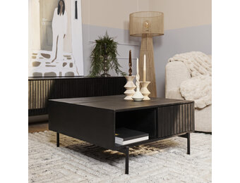 Starfurn - Salontafel Madison - Zwart - 80x80x40 cm