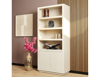 Starfurn - Boekenkast Brussel - Beige - 45x90x200 cm