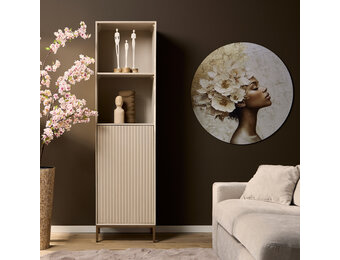 Starfurn - Boekenkast Madison - Beige - 45x55x200 cm