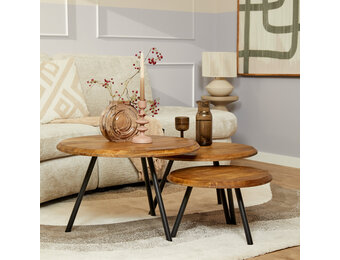 Starfurn - Salontafel Ohio - Bruin - 70x70x45 cm