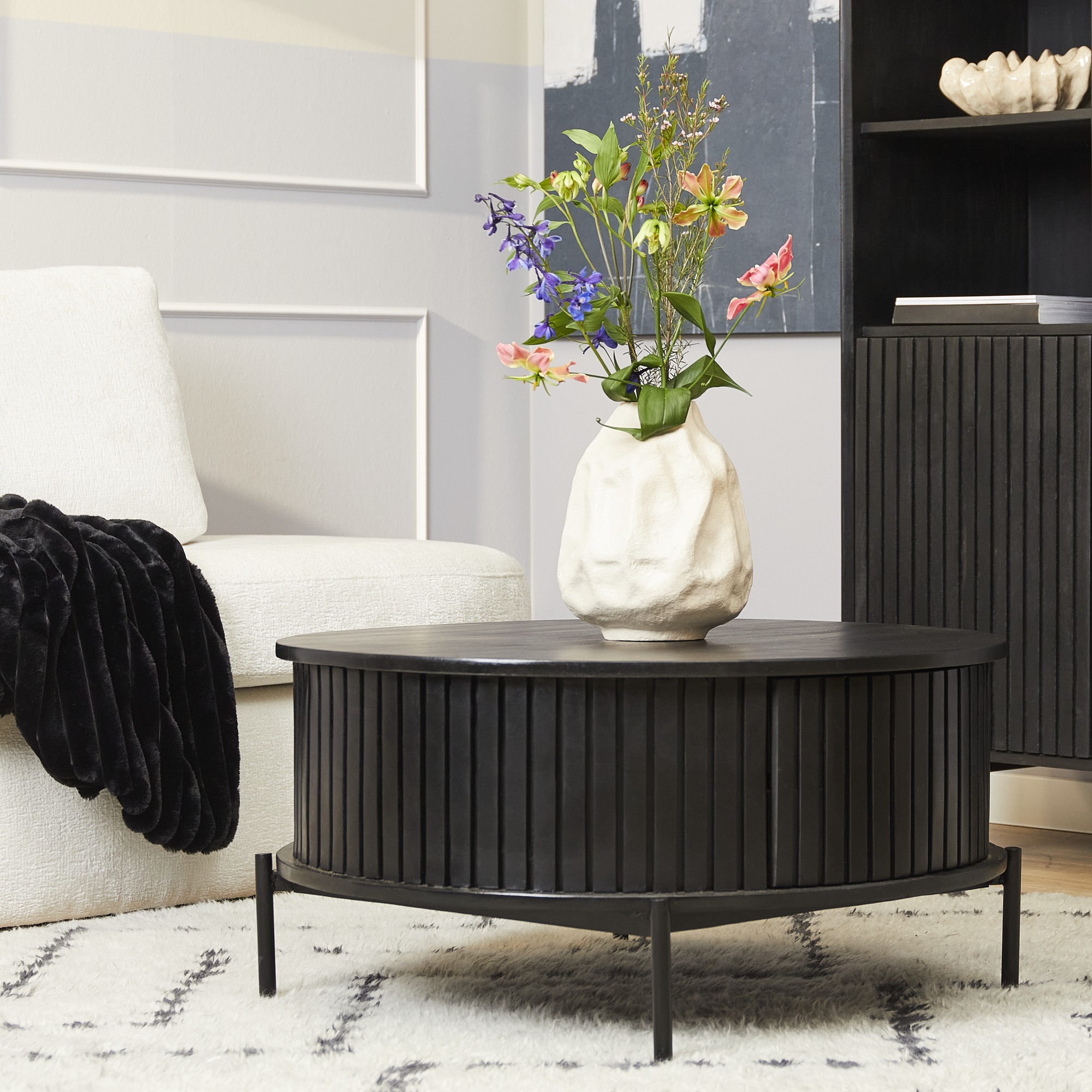 Starfurn - Salontafel Madison - Zwart - 80x80x40 cm