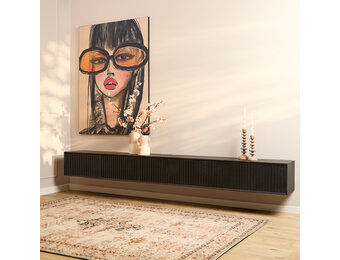 Starfurn - Tv meubel Madison - Zwart - 35x280x30 cm